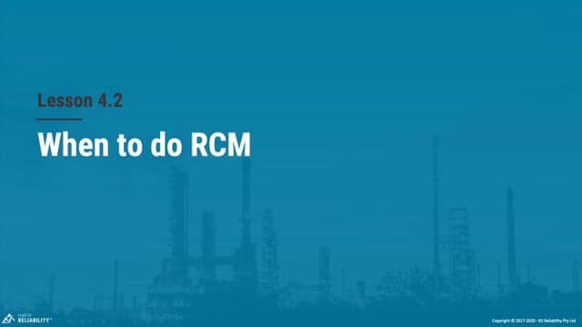 When to do RCM