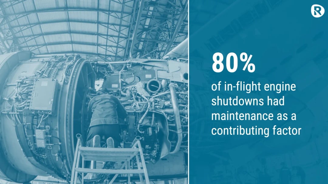 in 80% of in-flight engine, shutdowns maintenance was a contributing factor