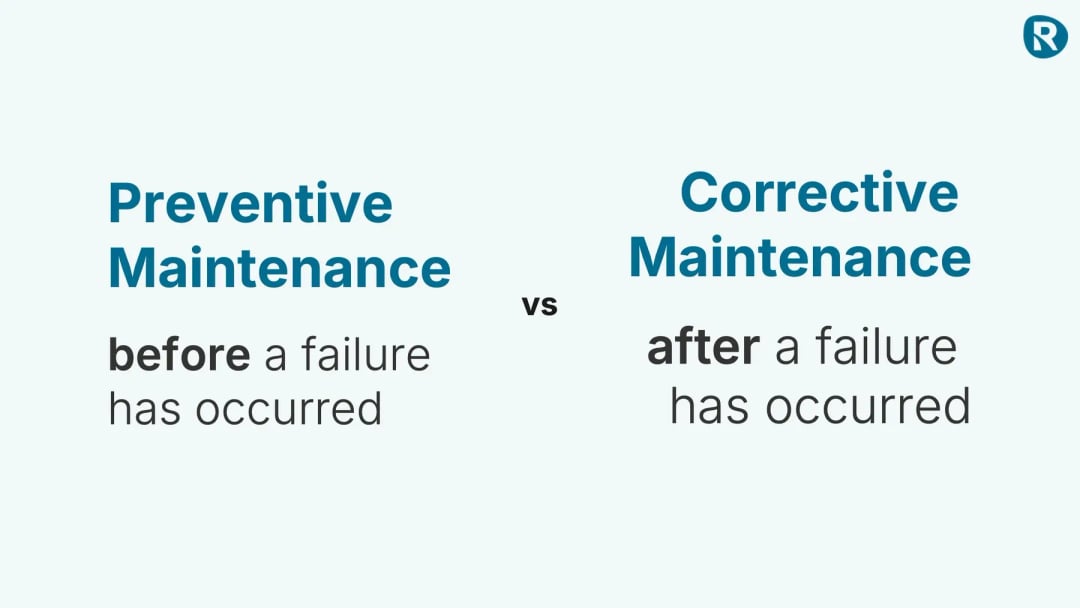 Comparison of preventive maintenance and corrective maintenance